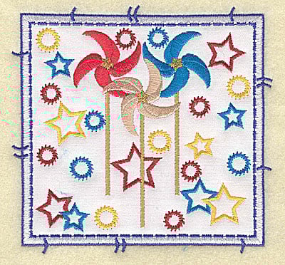 Embroidery Design: Pinwheel applique large<br> 4.96w X 4.76h | Embroidery Legacy Embroidery Design: Pinwheel applique large<br> 4.96w X 4.76h