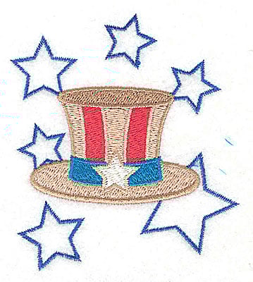 Embroidery Design: Uncle Sam's hat design<br> 3.14w X 3.52h | Embroidery Legacy Embroidery Design: Uncle Sam's hat design<br> 3.14w X 3.52h