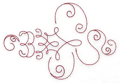Embroidery Design: Art Decp 122 redwork<br> 5.39w X 3.65h