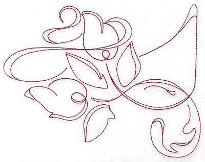 Embroidery Design: Art Deco 125 redwork<br>7.41w X 5.74h