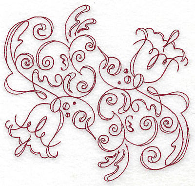 Embroidery Design: Art Deco 129 redwork<br> 5.70w X 5.45h
