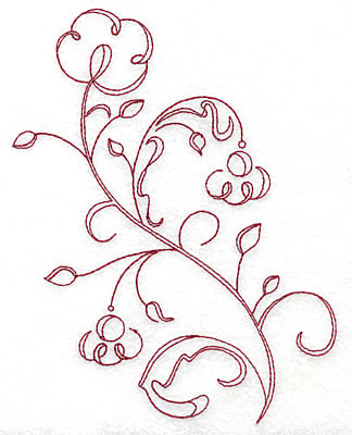 Embroidery Design: Art Deco 130 redwork<br> 5.38w X 7.05h