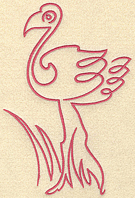 Embroidery Design: Flamingo 2 large<br> 2.96w X 7.45
