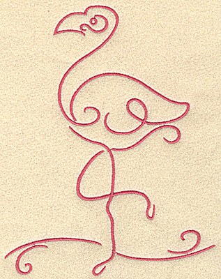 Embroidery Design: Flamingo 3 large<br> 5.83w X 4.49h