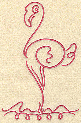 Embroidery Design: Flamingo 4 large<br> 4.95w X 7.48h