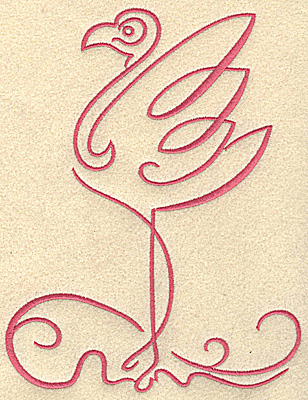 Embroidery Design: Flamingo 5 large<br> 5.74w X 7.45h