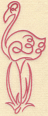 Embroidery Design: Flamingo 6 large<br> 4.98w X 7.46h