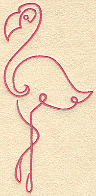 Embroidery Design: Flamingo 10 large<br> 3.61w X 7.47h