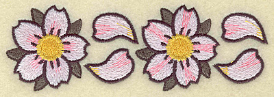 Embroidery Design: Cherry blossom duo<br> 5.27w X 1.77h
