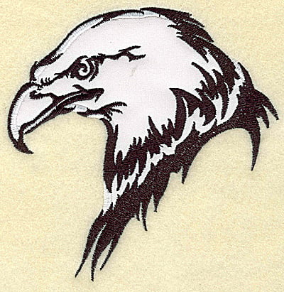 Embroidery Design: American Eagle head side view applique large<br> 4.94w X 4.92h