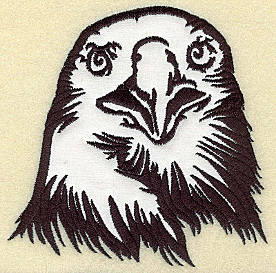 Embroidery Design: American Eagle head front view applique large<br> 4.98w X 4.95h