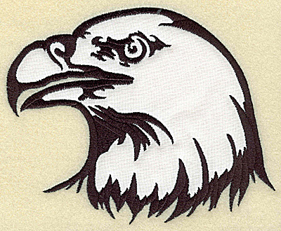 Embroidery Design: American Eagle head applique large<br> 6.11w X 4.95h
