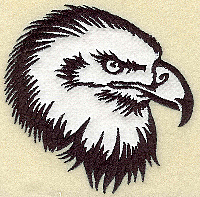 Embroidery Design: American Eagle head applique large<br> 5.05w X 4.96h