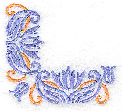 Embroidery Design: Corner 2<br> 3.11w X 2.87h