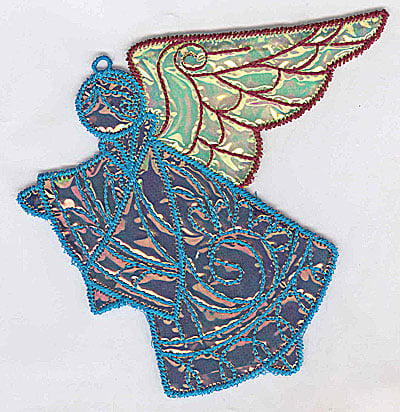 Embroidery Design: Angel 2a Ornament<br> 5.04w X 4.63h