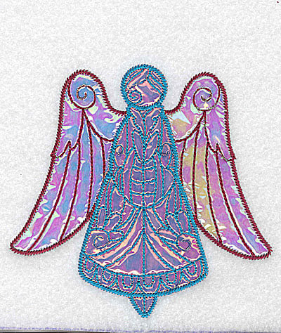 Embroidery Design: Angel 6 three applique fabrics<br> 5.06w X 4.86h