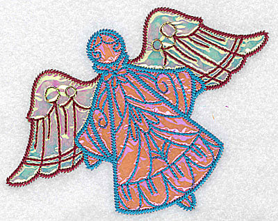 Embroidery Design: Angel 8 three applique fabrics<br> 5.06w X 4.03h