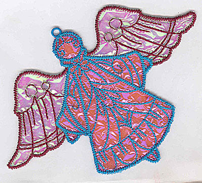 Embroidery Design: Angel 8a Ornament<br> 5.06w X 4.03h | Embroidery Legacy Embroidery Design: Angel 8a Ornament<br> 5.06w X 4.03h