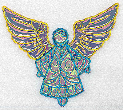 Embroidery Design: Angel 9 three applique fabrics<br> 5.06w X 4.50h