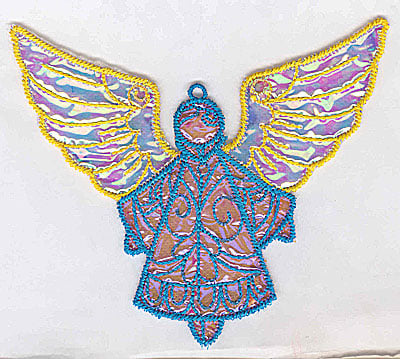 Embroidery Design: Angel 9a Ornament<br> 5.06w X 4.50h
