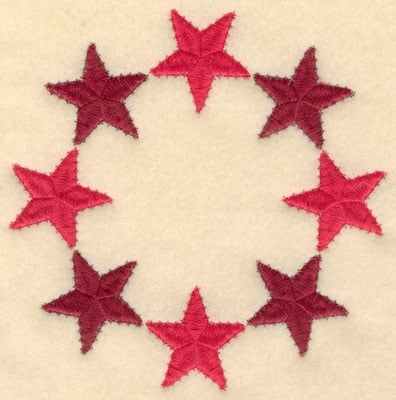 Embroidery Design: Circle of stars large<br>6.00w X 6.00h