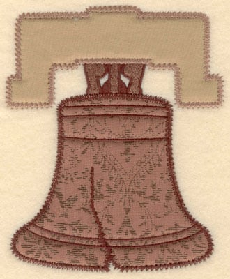 Embroidery Design: Liberty bell double applique large<br>4.91w X 6.00h
