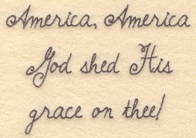 Embroidery Design: America America God shed large<br>6.00w X 4.25h