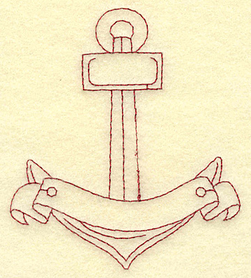 Embroidery Design: Anchor redwork<br> 3.39w X 3.87h