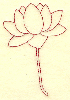 Embroidery Design: Flower redwork<br> 2.42w X 3.57h