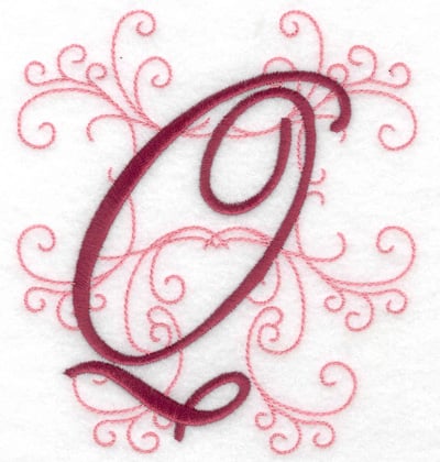 Embroidery Design: Q large<br> 4.46w X 4.97h