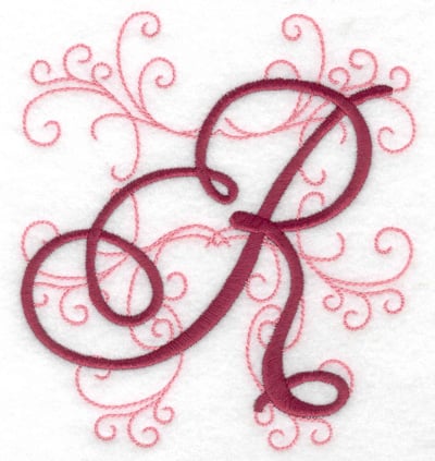 Embroidery Design: R large<br> 4.46w X 4.97h | Embroidery Legacy Embroidery Design: R large<br> 4.46w X 4.97h