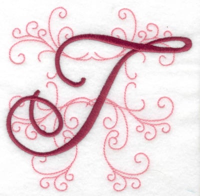 Embroidery Design: T large<br> 4.96w X 4.97h