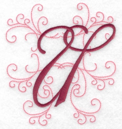 Embroidery Design: U large<br> 4.47w X 4.97h