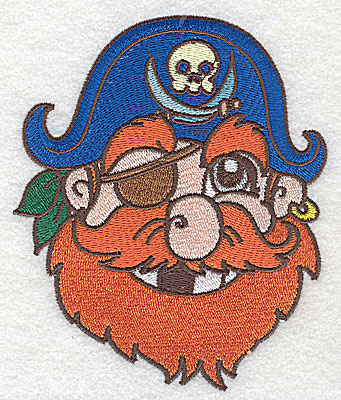 Embroidery Design: Pirate Head large<br> 4.13w X 4.98h