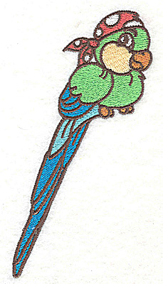 Embroidery Design: Parrot large<br> 2.59w X 4.98h