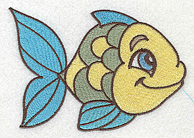 Embroidery Design: Fish B large<br> 4.97w X 3.38h