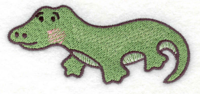 Embroidery Design: Crocodile<br> 3.69w X 1.63h