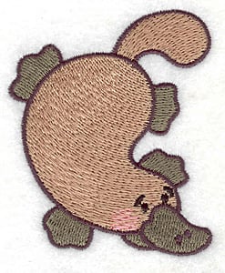 Embroidery Design: Platypus<br> 2.55w X 3.03h