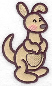 Embroidery Design: Kangaroo applique<br> 2.89w X 5.00h