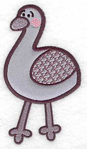 Embroidery Design: Emu applique<br> 2.79w X 4.99h