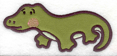 Embroidery Design: Crocodile applique<br> 5.00w X 2.30h