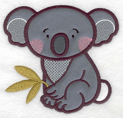 Embroidery Design: Koala triple applique<br> 4.99w x 4.73h