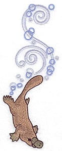 Embroidery Design: Platypus large<br> 2.66w X 6.97h | Embroidery Legacy Embroidery Design: Platypus large<br> 2.66w X 6.97h