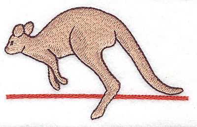 Embroidery Design: Kangaroo realistic<br> 3.89w X 2.38h
