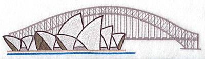 Embroidery Design: Sydney Opera House large<br>9.94w X 2.41h
