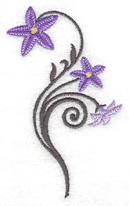 Embroidery Design: Royal Bluebell small<br> 2.36w X 3.84h