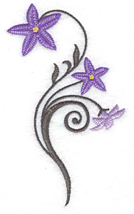 Embroidery Design: Royal Bluebell small<br> 3.03w X 4.96h
