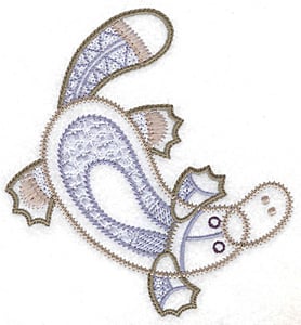 Embroidery Design: Platypus artistic<br> 4.53w X 4.83h