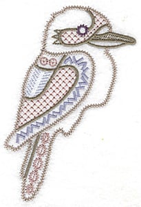Embroidery Design: Kookaburra artistic<br> 3.26w X 4.83h
