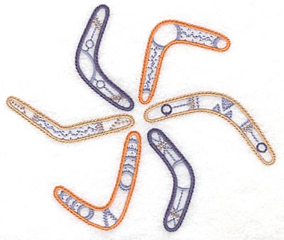 Embroidery Design: Boomerangs artistic<br> 5.66w X 4.83h